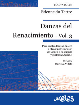 cover image of Danzas del renacimiento Vol 3